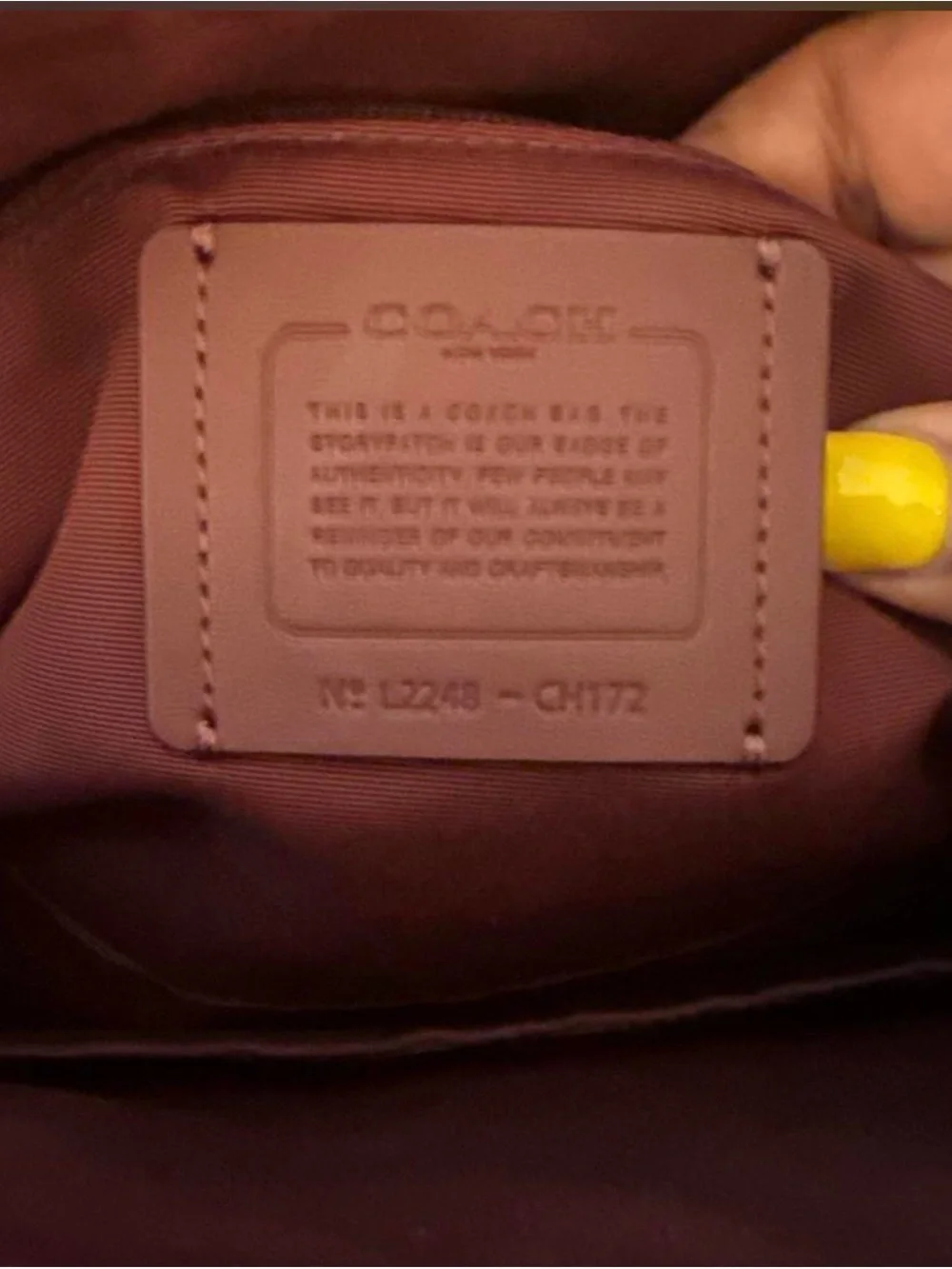 Coach coral Leather Satchel - Signature Coach Handbag
